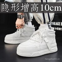 Giày tăng chiều cao vô hình cho nam 10cm, giày nam tăng chiều cao 86, giày trắng đế dày, giày thể thao thời trang đa năng cho nam
