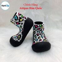 Giày tập đi Attipas Animal - Black AT015 Hàn Quốc - cho bé trai /bé gái từ 3-24 tháng: đế mềm & chống trượt AT014-015