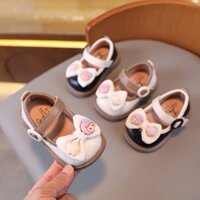 Giày Tập Đi Búp Bê Cho Bé Gái Từ 0-4 Tuổi Gắn Nơ Phong Cách Thời Trang Đế Êm 2356 2357