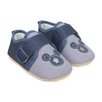 Giày tập đi cho bé Mamago K15 thêu mặt Chuột (Xanh)