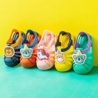 Giày tập đi Mario sandal mũi rọ nhựa dẻo siêu mềm hình động vật dễ thương cho bé SDM4