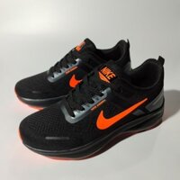 Giày Tập Gym Nam - Giày Thể Thao Sneaker Nam Đen Cam