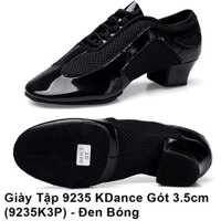 Giày Tập Khiêu Vũ Dancesport 9235 KDance Gót 3.5cm (9235K3P) - Đen Bóng (Tặng Túi Đựng Giày)