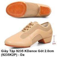 Giày Tập Khiêu Vũ Dancesport 9235 KDance Gót 2.0cm (9235K2P) - Da (Tặng Túi Đựng Giày)