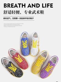 Giày tập võ thuật trẻ em Giày thi đấu dành riêng cho nữ Giày thi đấu đế mềm dành cho nam Kung Fu Người lớn Tai Chi Giày thể chất Kiểm tra hiệu suất