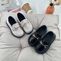 Giày Tây bé trai LLL-6036, Giày Lười da bóng, Giày Mọi kết hợp đế gai cao su chống trượt tốt, cực nhẹ và êm chân