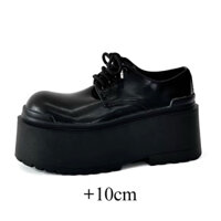 Giày tây da derby shoes đế siêu tăng chiều cao 10cm. Unisex nam nữ