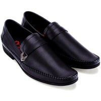 Giày tây Huy Hoàng đan viền màu đen-HP7708