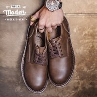 Giày tây mũi tròn MADEN phong cách vintage Anh quốc 2023 cho nam