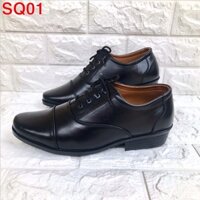 Giày Tây nam buộc dây, phom đẹp, mã SQ01, size từ 39-44, màu đen ,đế khâu sẳn rất chắc chắn