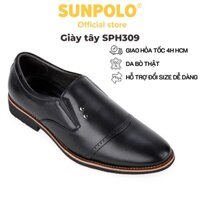 Giày tây nam Da bò cao cấp SUNPOLO giày đi làm công sở SPH309