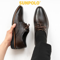 Giày tây nam Da bò cao cấp SUNPOLO giày đi làm văn phòng công sở SPH286