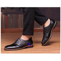 Giày tây nam da bò đế khâu lót cừu buộc dây công sở kiểu Ý Oxford Captoe doanh nhân kinh doanh sang trọng lịch lãm B-20