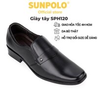 Giày tây nam Da bò SUNPOLO giày đi làm văn phòng đế cao 3.5cm SPH120