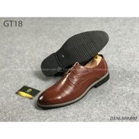 Giày tây nam dáng derby đế cao su mũi tròn GT-18 - Giày Da Công Sở