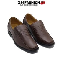 Giày tây nam mũi bo tròn đế cao su được khâu chắc chắn size 38 đến 43 (X86fashion-OG1)