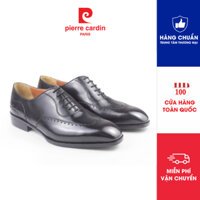 Giày tây nam Pierre Cardin derby, da bò thật, đế may da cao cấp, thiết kế đục lỗ brogue - 364 chính hãng