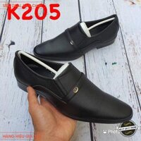 Giày Tây Nam Size từ 39 đến 43 Kiểu Dáng Lịch Lãm Thời Thượng Chất Liệu Da Tổng Hợp Mềm Mại  - K205 Đen,EU40