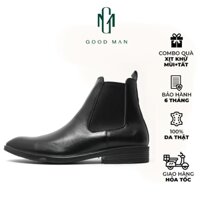 Giày tây tăng chiều cao da bò nappa cao cấp GOODMAN Chelsea boot classic GM CBC-Đ