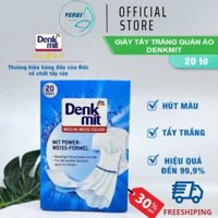 Giấy tẩy trắng quần áo Denkmit Đức 20 miếng - Hàng chính hãng