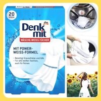 Giấy tẩy trắng quần áo HASA tẩy trắng quần áo denkmit 20 miếng, làm trắng quần áo xỉn màu hàng đức - sp 15
