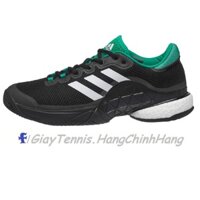 Giầy Tennis Adidas Barricade Boost 2017 Black/White/Green (hết hàng) | BA9103 | Adidas