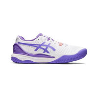 Giày tennis nữ ASICS Gel Resolution 9, cổ thấp, bền và thoáng khí, màu tím và trắng GGTE