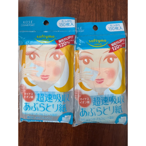 Giấy thấm dầu Kose Softymo hương đào Nhật bản - 150 tờ