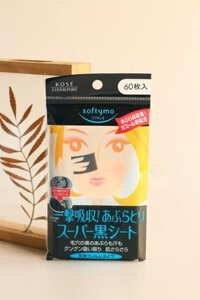 Giấy thấm dầu Kose Softymo than hoạt tính 60 tờ Nhật Bản