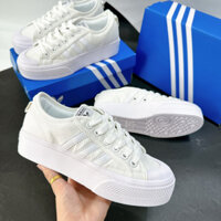 Giày thể thao Adidas Nizza Platform Triple White FV5322