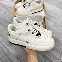 Giày thể thao AF1 âm dương, Giày Air force 1 Brooklyn Sail Black phản quang phối đồ nam nữ hot trend