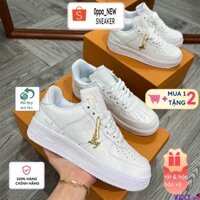 Giày thể thao AF1 LV Trắng, giầy sneaker air force 1 trắng in họa tiết luis nam nữ hót trend 2022 hàng FullBox