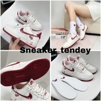 Giày Thể Thao Air Force 1 Valentine Nữ Cao 3cm Đi  Êm, Giày Sneaker A.F1 Cherry Nữ Cao Cấp Đầy Đủ Phụ Kiện Full Box