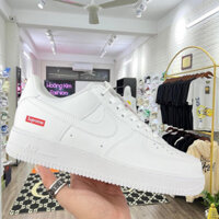 Giày thể thao _ Air Force 1 Giày Supreme Trắng, Giày Supreme AF1 Phiên Bản Tiêu Chuẩn Hộp Đầy Đủ Mới Nhất