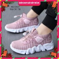 Giày thể thao bé gái 3 - 10 tuổi len thun co giãn cao cấp chính hãng Bobdog êm nhẹ kháng khuẩn đi học chạy bộ GH37