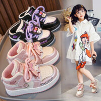 giày thể thao bé gái mẫu mới kurrumi đen hồng xinh xắn cho bé từ 3 tuổi có size đại QCCC full box chống trượt TT857