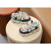 Giầy thể thao bé trai bé gái, giầy đế cao su đúc kết hợp lưới thoáng khí, giầy phối máu phong cách hàn quốc