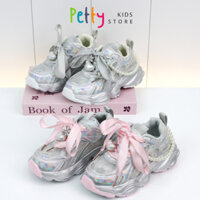 Giày Thể Thao Cho Bé, Giày Đi Nhảy Kim Tuyến Sneaker Thoáng Khí Đế Xốp Nhẹ Êm Quai Dán - PETTY Thời Trang Trẻ Em [0522]