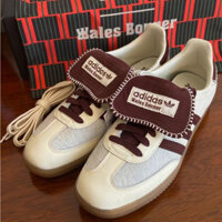 Giày thể thao chống trượt thiết kế ngựa xứ Wales Bunner X Adidas Original, giày bốt ngắn bền màu nâu trắng