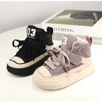 Giày thể thao cổ cao lót nỉ đế êm cho bé[có ảnh thật]