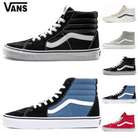 Giày thể thao cổ cao Vans SK8 Hi Classic màu đen trắng và đen xanh, giày thể thao phát hành cho nam và nữ