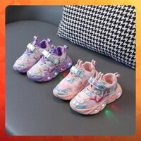 Giày thể thao có đèn Led cho bé gái họa tiết công chúa nàng tiên đế êm chân mã 828