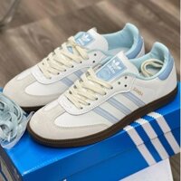 Giày Thể Thao Cổ Thấp AD Samba, Giày Sneaker AdiDa Samba “ White Black Gum “ - Phiên bản Vegan Màu Trắng