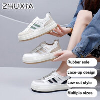 Giày thể thao cổ thấp thời trang dành cho nữ ZHUXIA có đế cao su thoải mái - Có sẵn màu trắng, xanh lá cây và đen