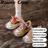 Giày thể thao cổ thấp thời trang và bền bỉ Bonnie Cathy dành cho nữ, có màu xanh lá cây và đỏ, Size 35-40