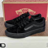 Giày thể thao cổ thấp VANS SK8-LOW màu đen và trắng, giày vải canvas