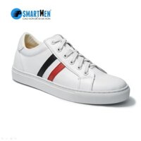 Giày thể thao da bò thật tăng chiều cao SmartMen GD677 Trắng - Rẻ nhất quả đất * L ۶ ↺ . :