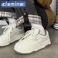 Giày thể thao đế bệt màu trắng thoải mái dành cho nữ