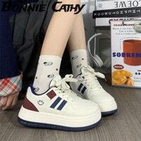 Giày thể thao đế cao su thời trang và bền bỉ Bonnie Cathy dành cho nữ màu xanh đậm, cổ thấp