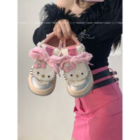 Giày thể thao dễ thương đính cườm tay mới thoáng khí Giày thông thường thoáng khí